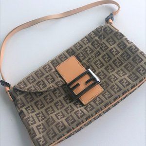 Malleries Vintage Fendi Zucca Pattern Mamma Bag